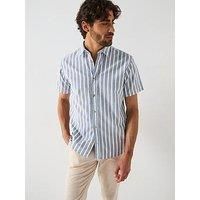 Jack & Jones Joshua Oxford Stripe Short Sleeve Shirt - Ensign Blue