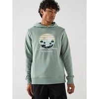 JACK & JONES Men/'s Jjpalm Sweat Hood, Iceberg Green, S