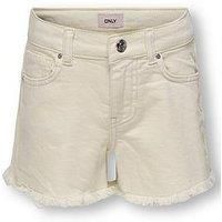 KIDS ONLY Women/'s Kogrobyn Ex Vint DNM Shorts Azg529 Noos, Ecru, 6 Years