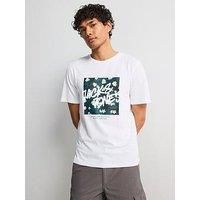 JACK & JONES Men/'s Jjhawaii Shape Tee SS Crew Neck, White, XXL