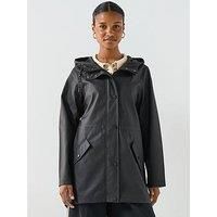 Vero Moda Malou Coated Rain Jacket - Black