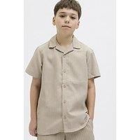 Jack & Jones Junior Boys Massimo Resort Co-Ord Shirt - Beige