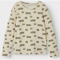 Lil Atelier Mini Boys Train Print Long Sleeve T-Shirt - Turtledove