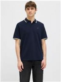 JJ REBEL Men/'s Jrebzell Polo Ss Sn, Sky Captain, XS