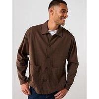 Selected Homme Tony Relaxed Fit Formal Overshirt - Demitasse