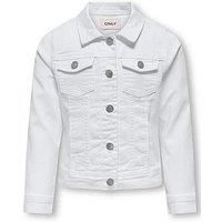 Only Kids Girls Sara Denim Jacket - White
