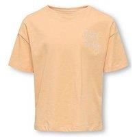 Only Kids Girls Wear It Short Sleeve T-Shirt - Caramel Cream - Orange
