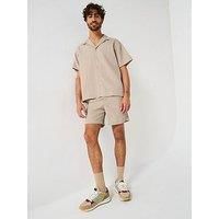 JACK & JONES Men/'s Jjmassimo Resort Shirt Ss Ps25 Set Mp, Oxford Tan, XXL