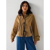 Only Tie Detail Jacket - Beige