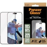 PanzerGlass Ultra Wide Fit Screen Protector for Apple iPhone 16 Pro Max 6.9" 2024| Edge to Edge Tempered Glass, Drop/Scratch Protection, Anti-Fingerprint, Easy Install, Case Friendly - Clear