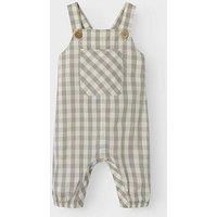Lil Atelier Baby Boys Gingham Dungarees - Vapor Blue