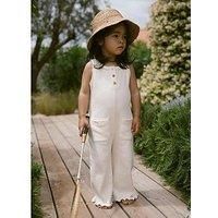 Lil Atelier Mini Girls Sleeveless Jumpsuit - Turtledove