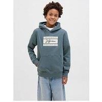 Jack & Jones Junior Boys Frederiksberg Hoody - Stormy Weather - Grey