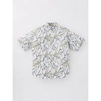 JACK & JONES Men/'s Jorjoshua Split AOP Shirt Ss Jnr, Cloud Dancer, 16 Years