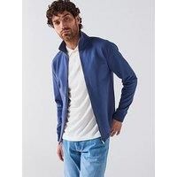 Selected Homme Halban High Neck Full Zip Sweat Top - Blue