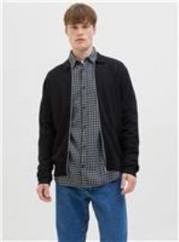 JJ REBEL Callum Full Zip Knit Polo Jumper L
