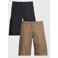 Jack & Jones Jack & Jones Cole Mateo Cargo Shorts Mid Length 2Pk