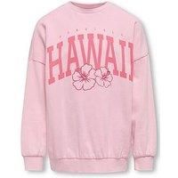 Only Kids Girls Hawaii Oversized Co-Ord Sweat - Roseate Spoonbill