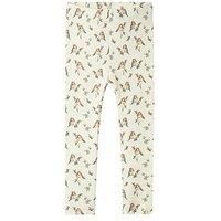 Lil Atelier Mini Girls Bird Printed Leggings - Turtledove Bird