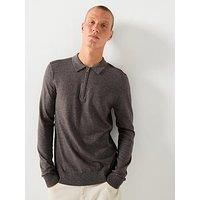 SELECTED FEMME Men/'s Slhberg LS Half Zip Polo Noos, Morel, M