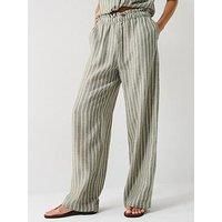Jdy Wide Leg Stripe Trouser - Green