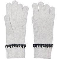 Only Kids Girls Whipstitch Knitted Gloves - Light Grey