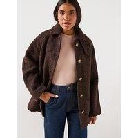 Jdy Jdynevada Boucle Belt Coat - Brown