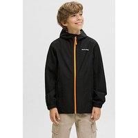 JACK & JONES Men/'s Jjeflynn Rain Jacket Sn Jnr, Black, Numeric_140