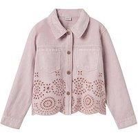 Name It Girls Cutwork Denim Jacket - Burnished Lilac