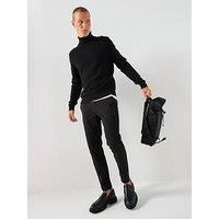 Selected Homme Dane Long Sleeve Roll Neck Knitted Jumper - Black