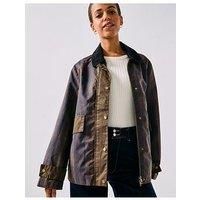 Only Mountain Check Barn Jacket - Green