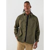 Selected Homme Travis Twill Over Shirt - Dark Green
