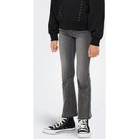 Only Kids Girls Royal Flare Jeans - Dark Grey