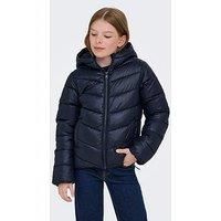 Only Kids Girls Lightweight Quilted Jacket - Navy