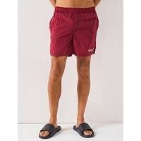 Jack & Jones Maui Crinkle Nylon Swim Shorts - Dark Red