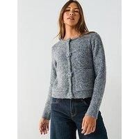VERO MODA Women/'s Vmblossom LS O-Neck Cardigan Boo, Medium Grey Melange, XL
