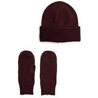 Pieces Beanie And Mittens 2-Pack - Red