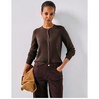 Pieces Malou Long Sleeve Knit Cardigan - Brown