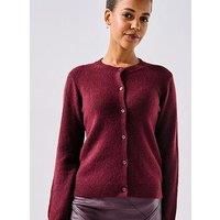 Pieces Long Sleeve Knit Cardigan - Red