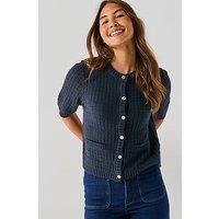 Jdy Tikka Short Sleeve O-Neck Cardigan - Navy