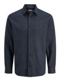 JJ rebel Men/'s Jrebike Melange Shirt Ls Sn, Sky Captain, M