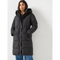 Jdy Nathalie Long Padded Coat - Black