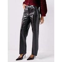 Jdy Mid Waist Straight Pant - Black