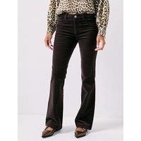 Jdy Salone Flared Cord Trousers - Brown