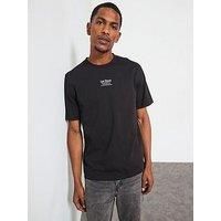 Les Deux Established Central Logo T-Shirt - Black