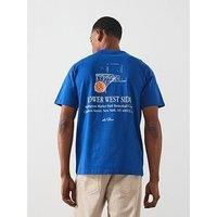 Les Deux West Side Back Graphic T-Shirt - Bright Blue