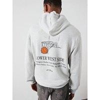 Les Deux West Side Back Graphic Overhead Hoodie - Light Grey