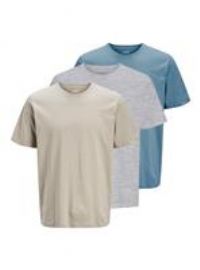 JJ REBEL Basic T Shirt Sleeved O Neck 3 Pack Multipack L