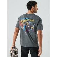 Jack & Jones Superman Back Graphic T-Shirt - Dark Grey