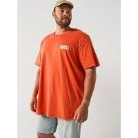 Jack & Jones Plus Saint Tropez Back Graphic T-Shirt - Orange